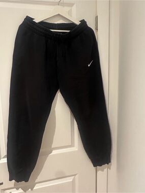 Nike Black Sweat Joggers with White Swoosh